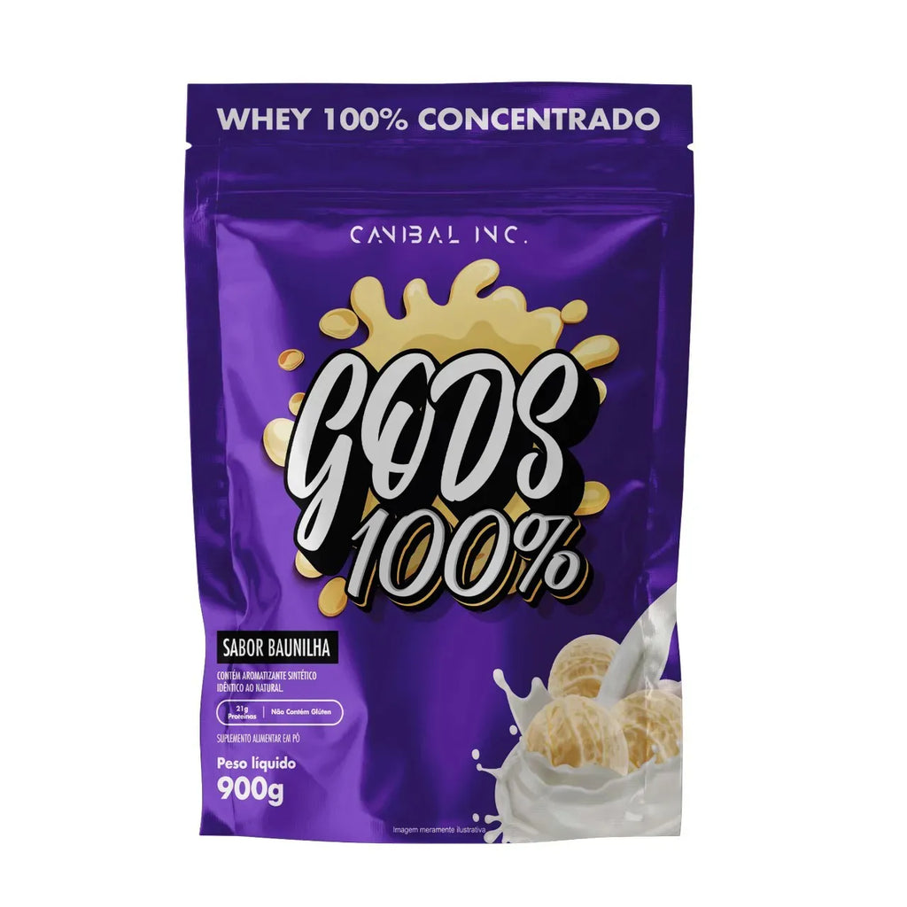 Whey concentrado Gods 100 Canibal 900g